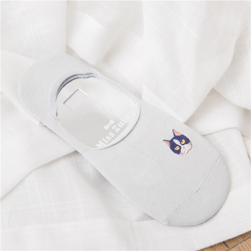 5 Pairs Womens Low Cut Cat Print Animal socks - Picture 7 of 8